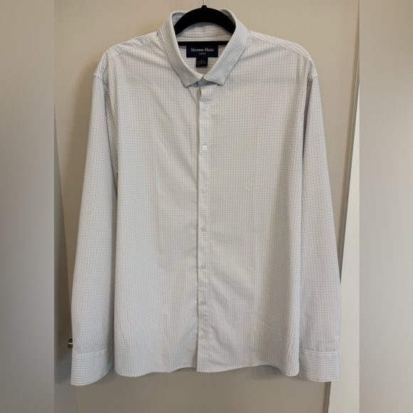 Mizzen+Main Other - Mizzen+Main Leeward Trim No Tuck White Checkered Button Down Shirt